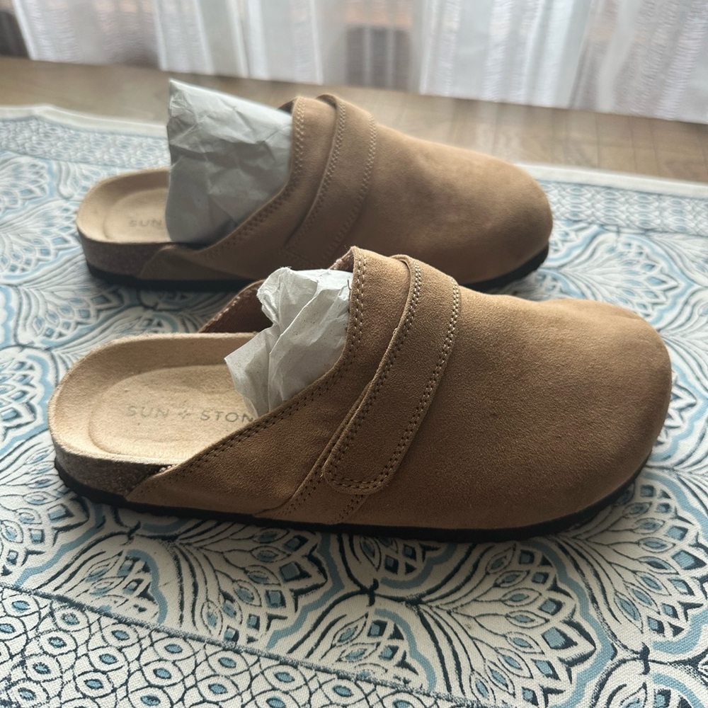Sun + Stone Kids Moccasins in Tan